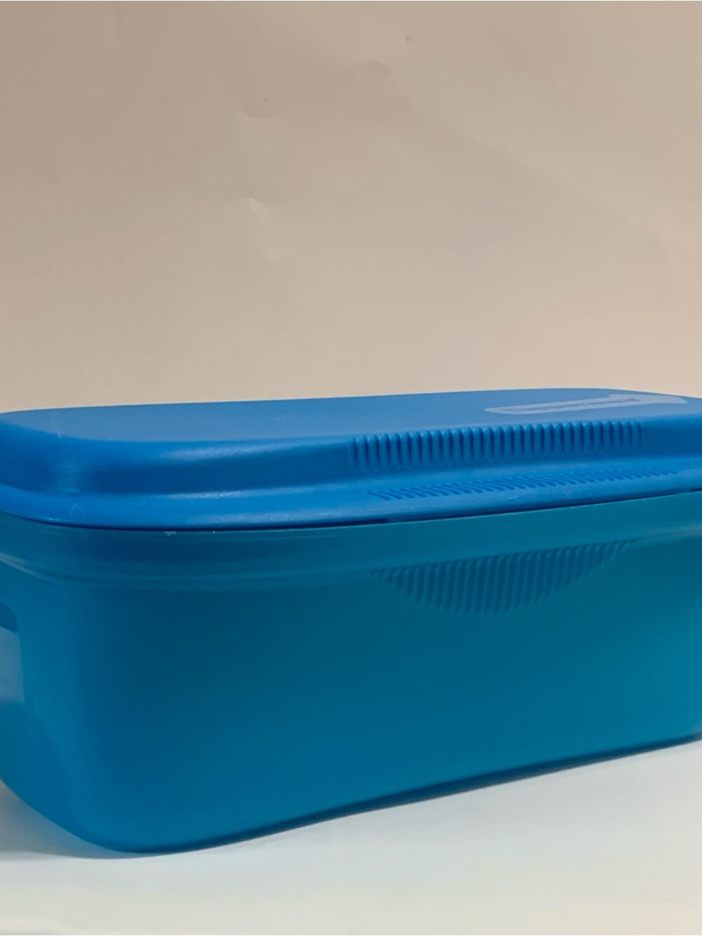 Tupperware Microwave Pasta Cooker Strainer Maker Blue model #6775